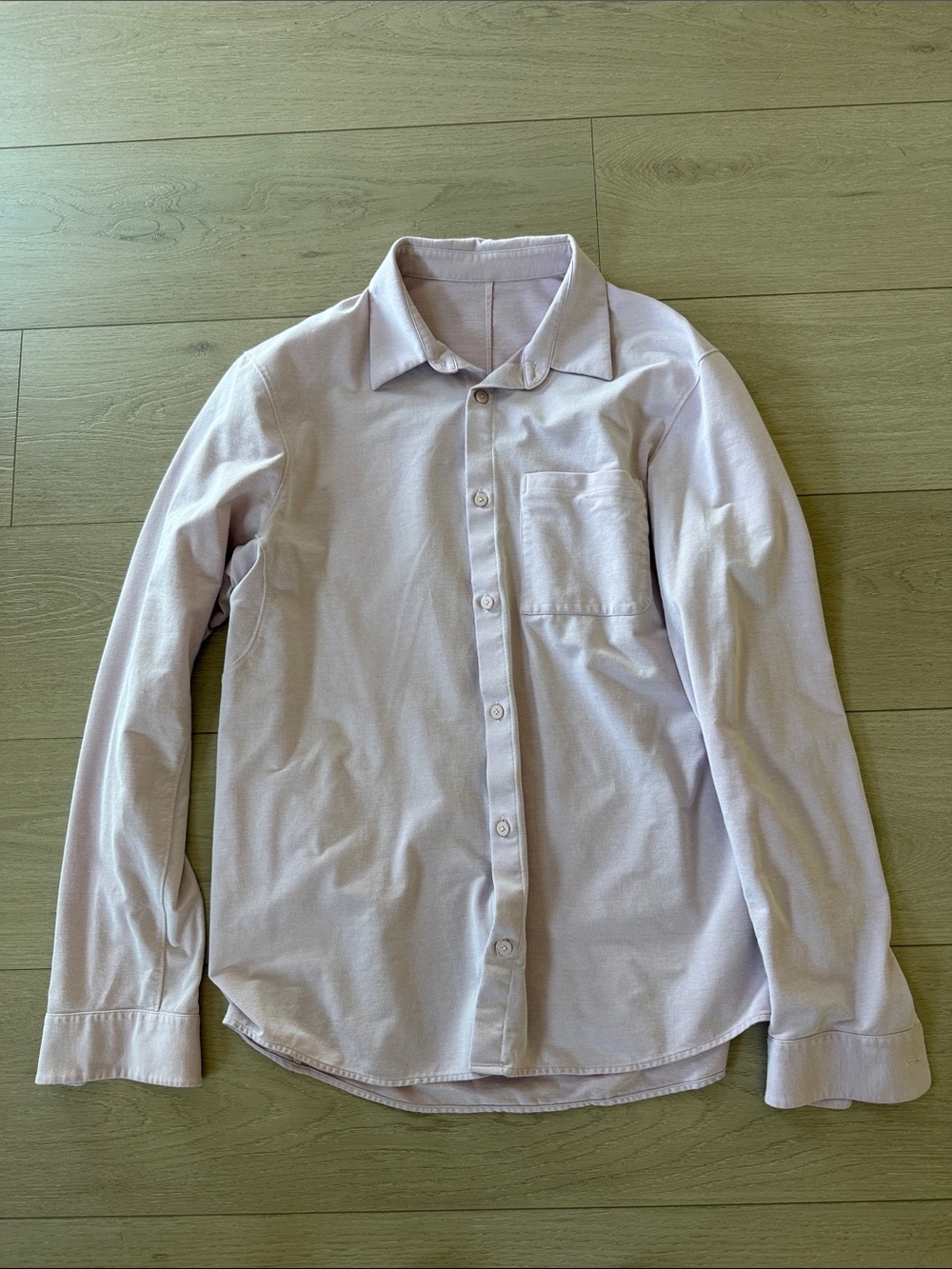 lululemon athletica Men's Pale Pink Long-Sleeve Button-Down Shirt